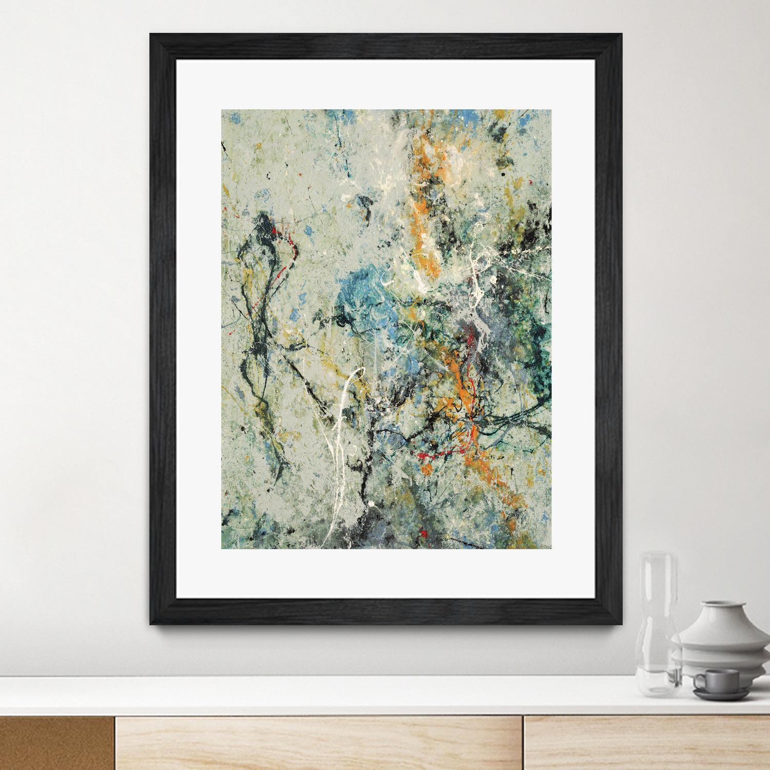 Tango 63 by DAG Inc on GIANT ART - orange abstract pollock