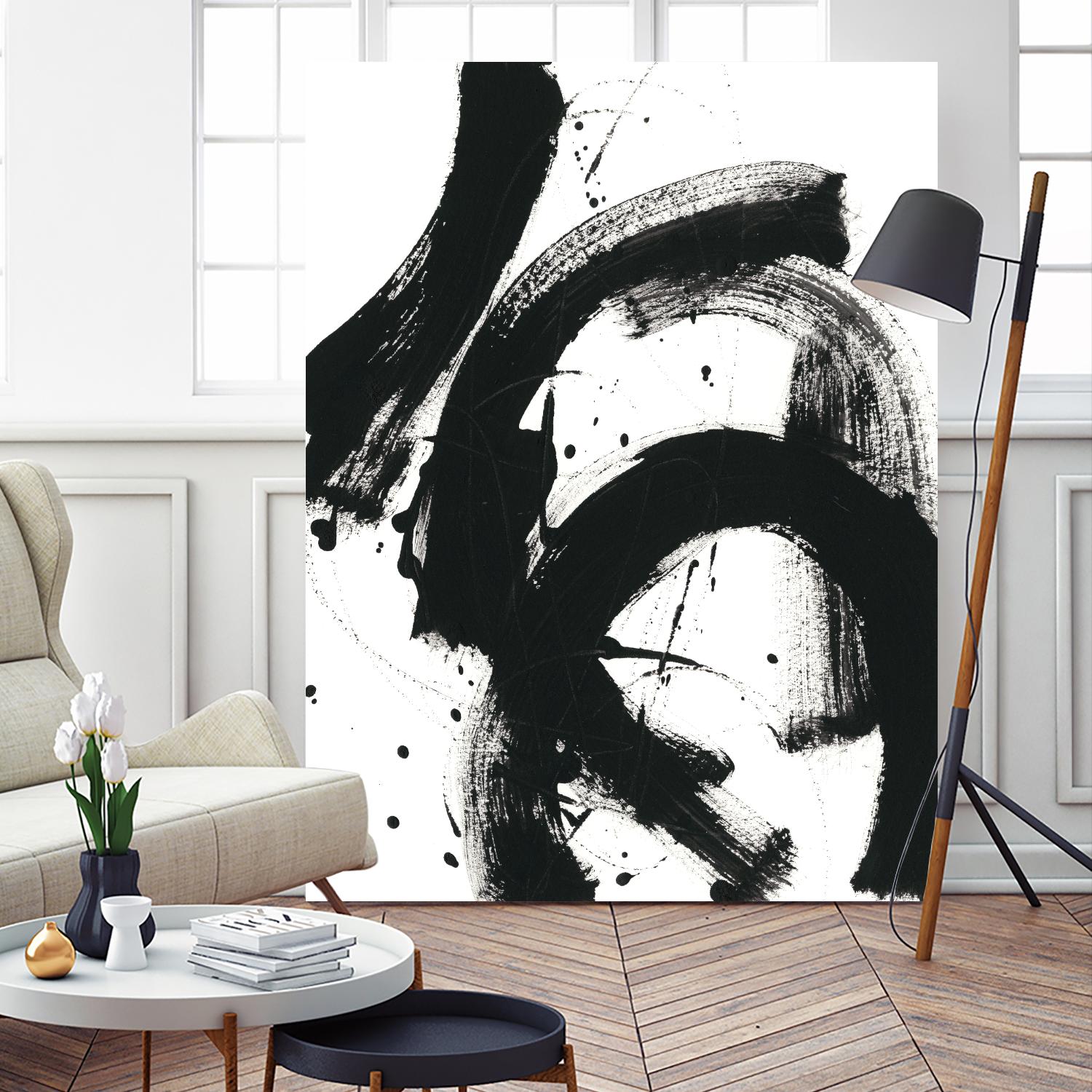Onyx Gesture II by June Erica Vess on GIANT ART - black abstract