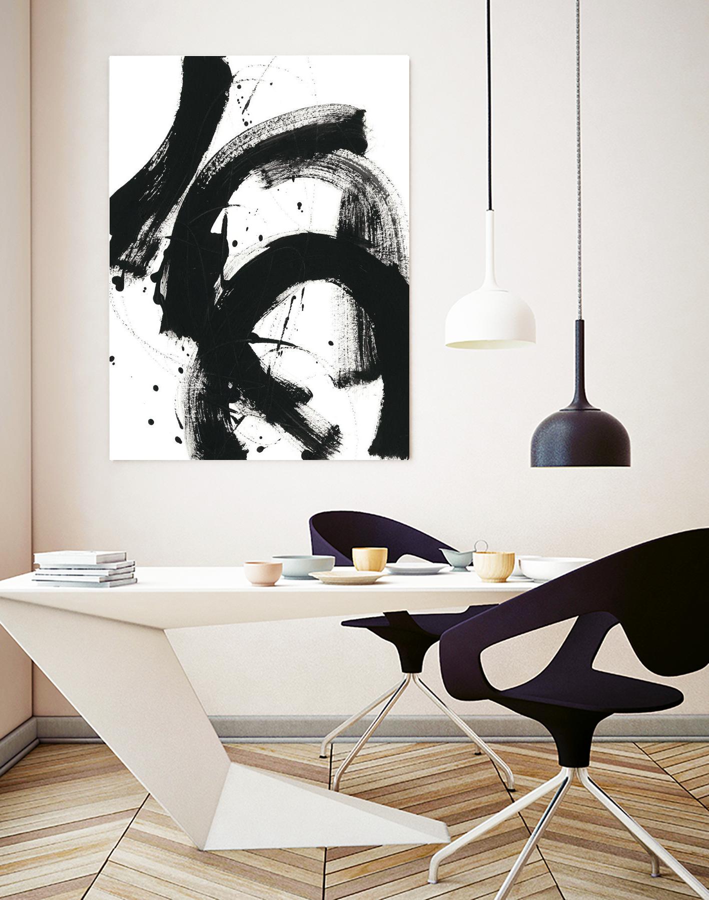 Onyx Gesture II by June Erica Vess on GIANT ART - black abstract
