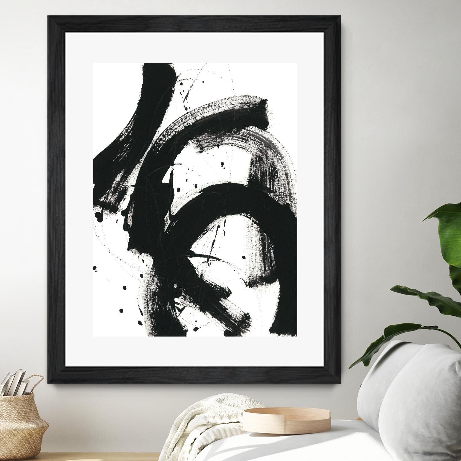 Onyx Gesture II by June Erica Vess on GIANT ART - black abstract