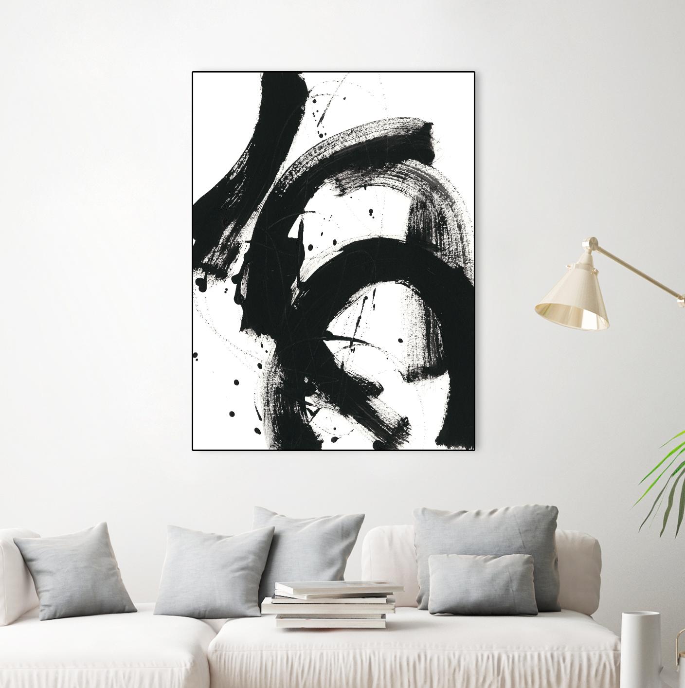 Onyx Gesture II by June Erica Vess on GIANT ART - black abstract