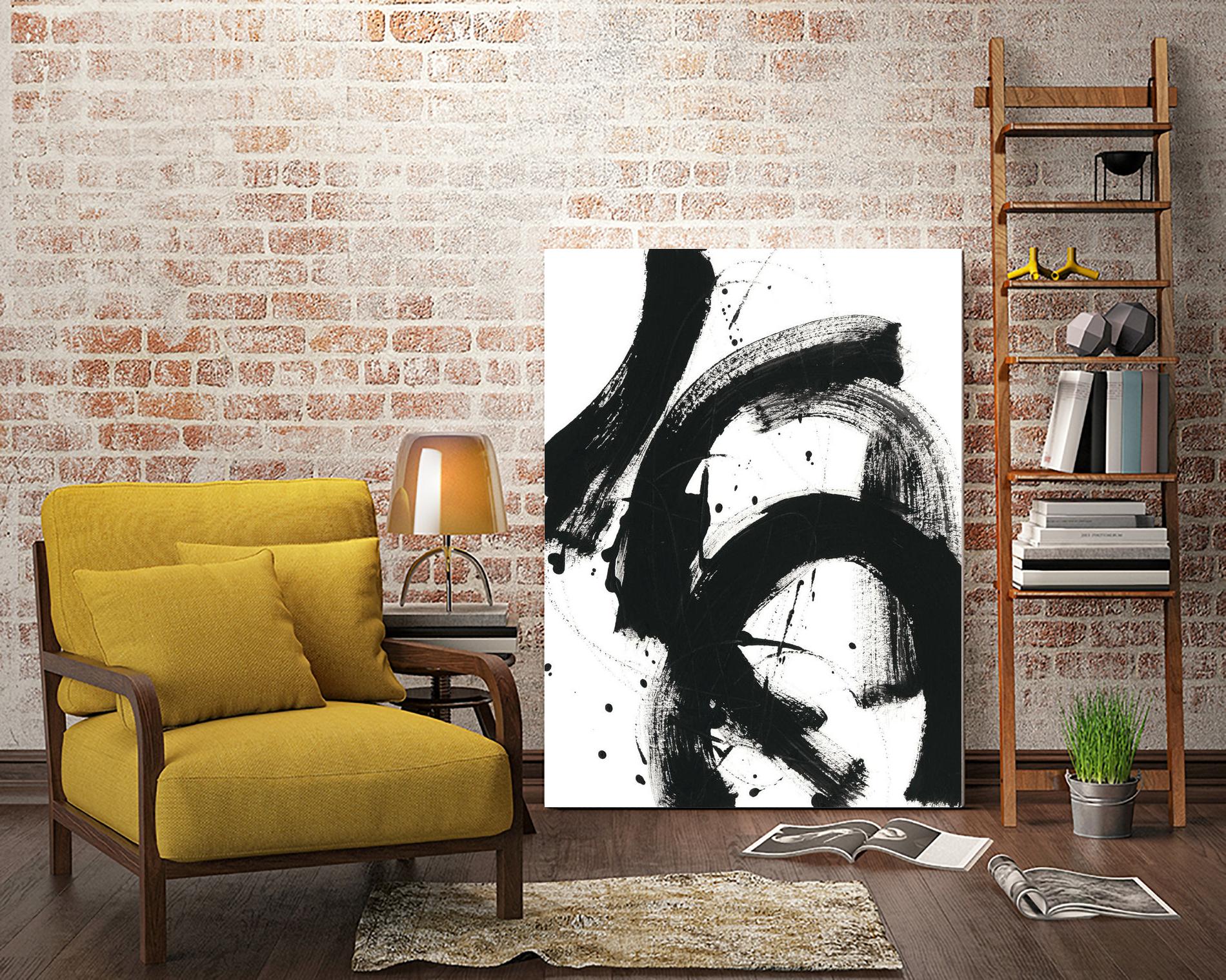 Onyx Gesture II by June Erica Vess on GIANT ART - black abstract