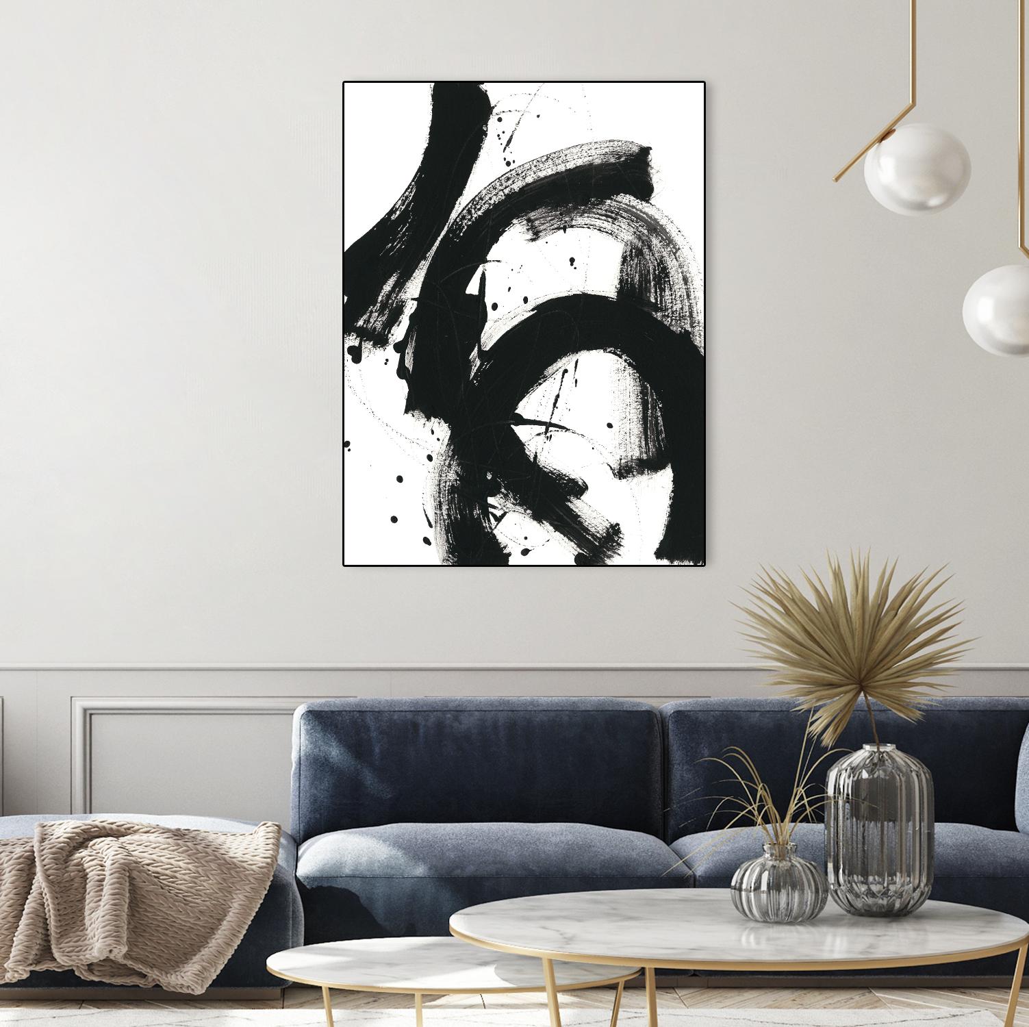 Onyx Gesture II by June Erica Vess on GIANT ART - black abstract