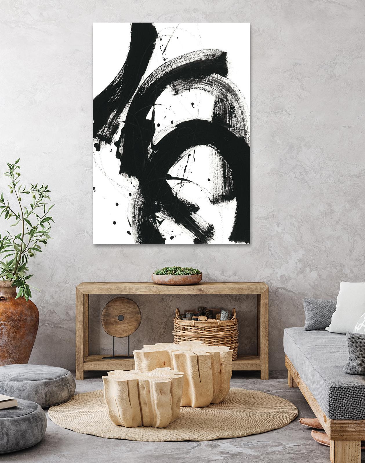 Onyx Gesture II by June Erica Vess on GIANT ART - black abstract