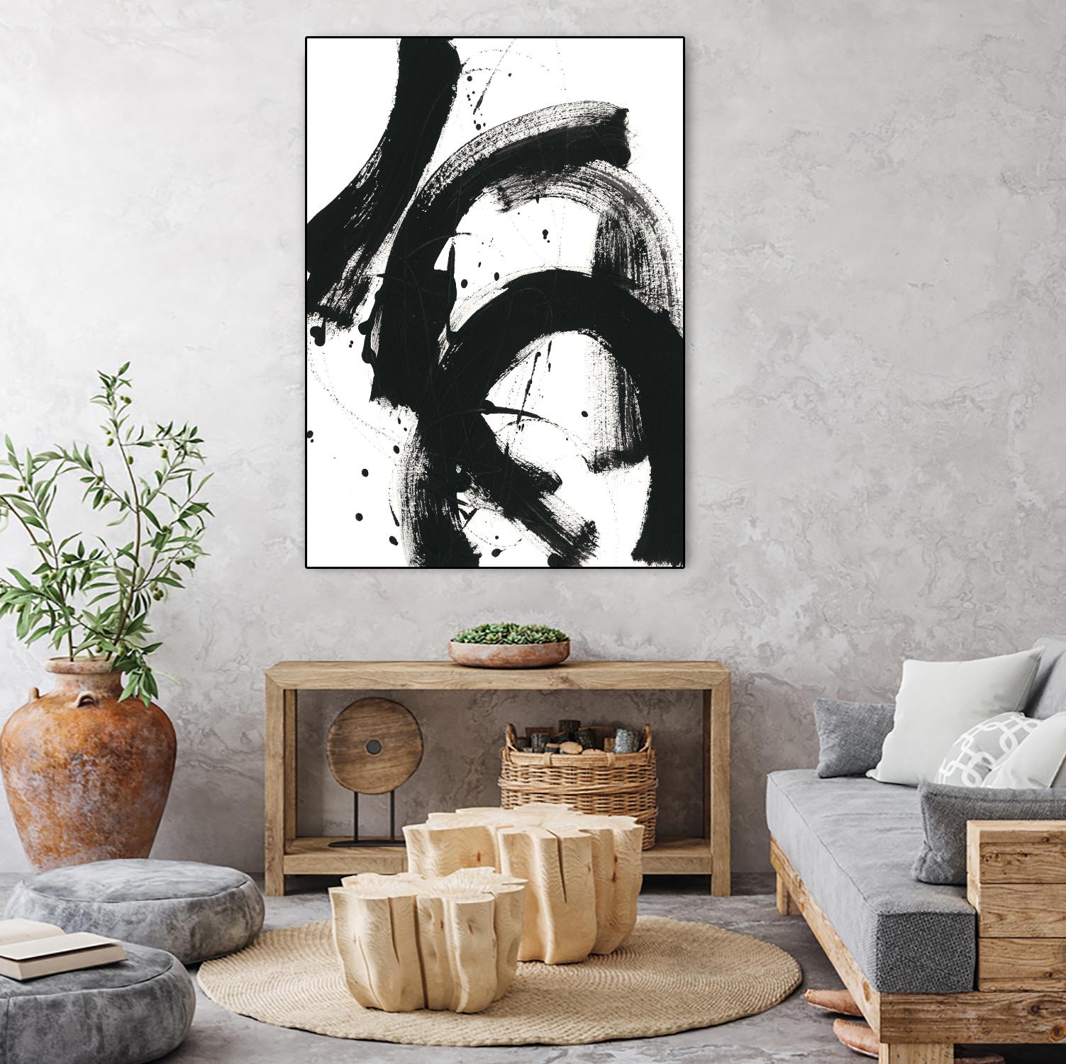 Onyx Gesture II by June Erica Vess on GIANT ART - black abstract