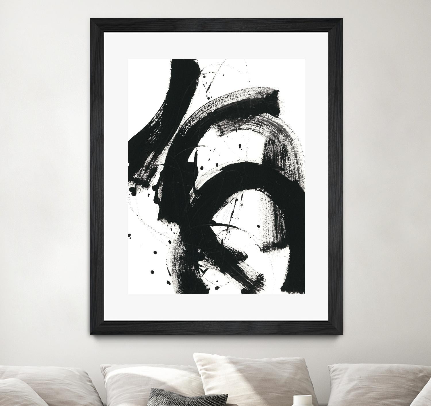 Onyx Gesture II by June Erica Vess on GIANT ART - black abstract