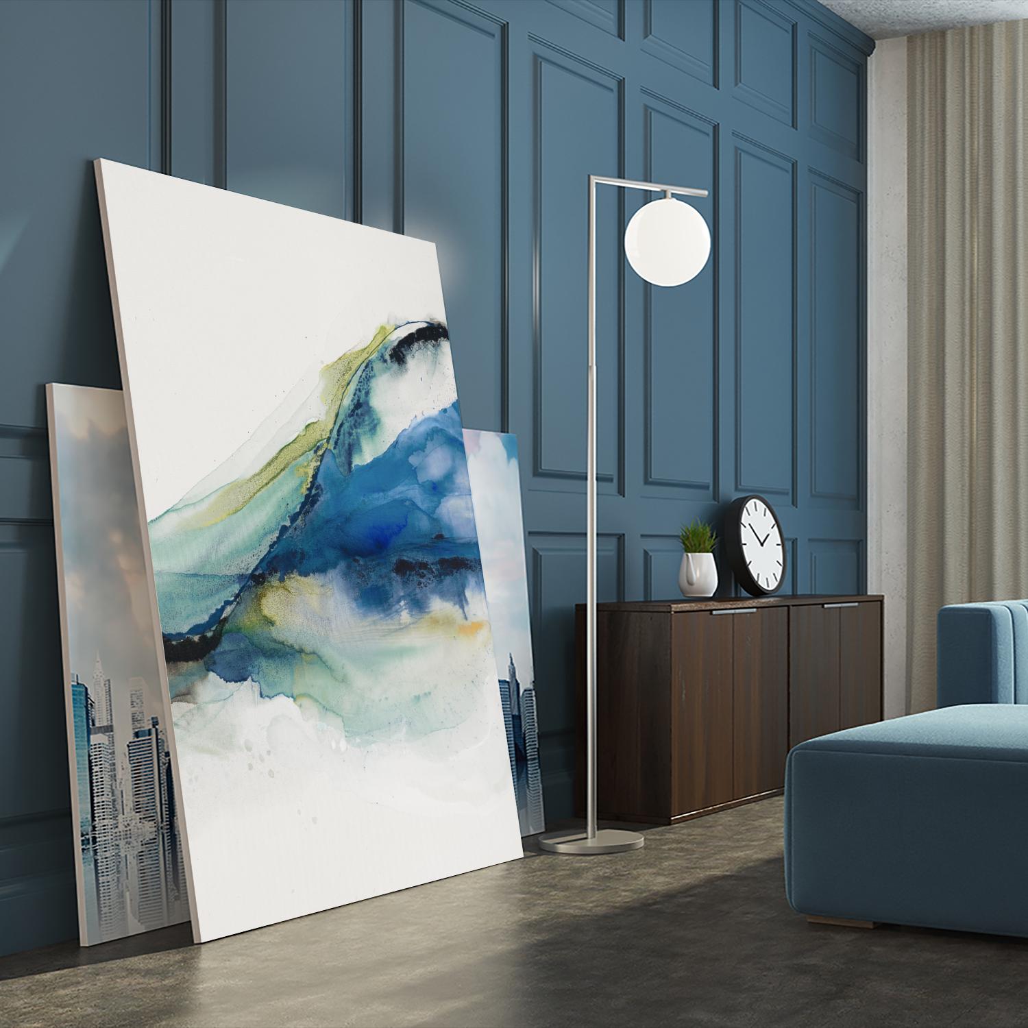 Abstract Terrain IV by Sisa Jasper on GIANT ART - green watercolour