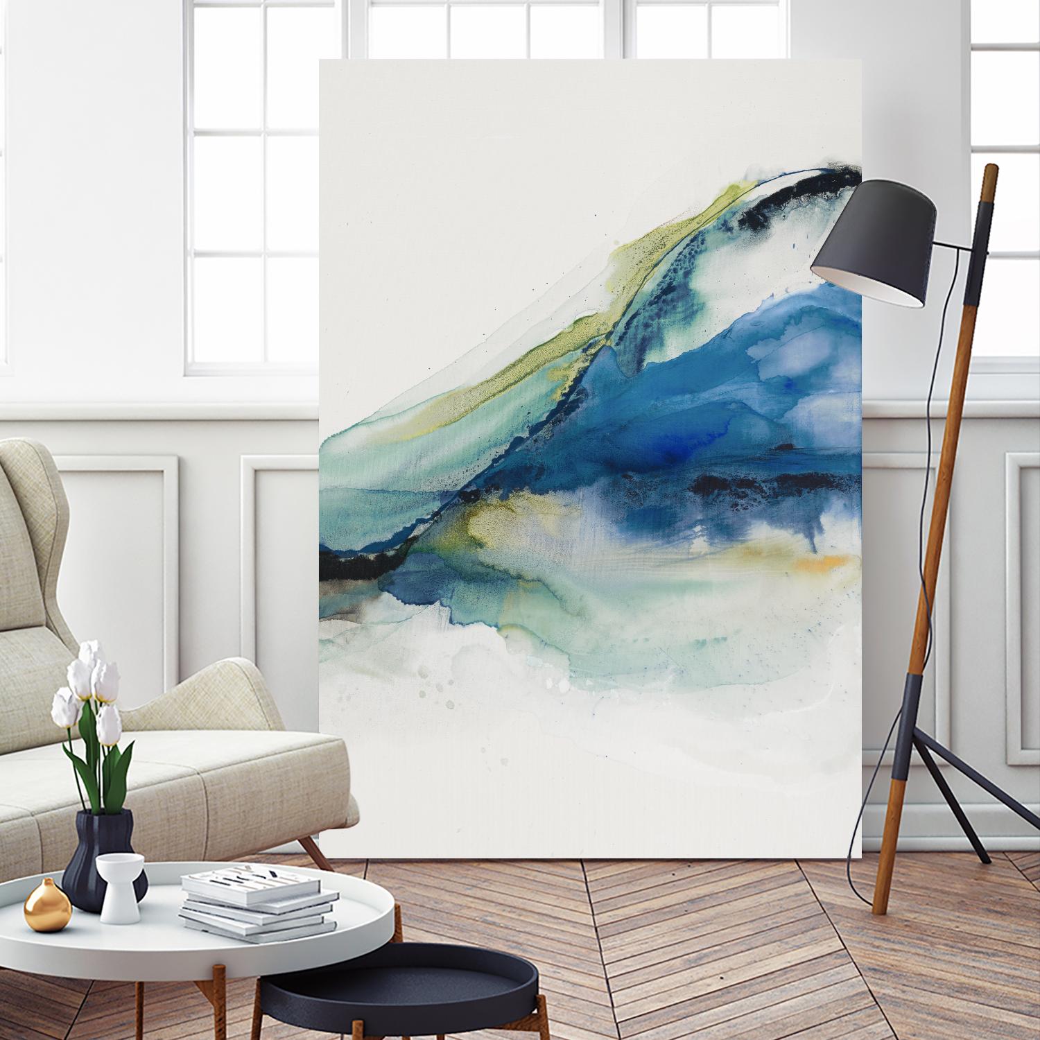 Abstract Terrain IV by Sisa Jasper on GIANT ART - green watercolour