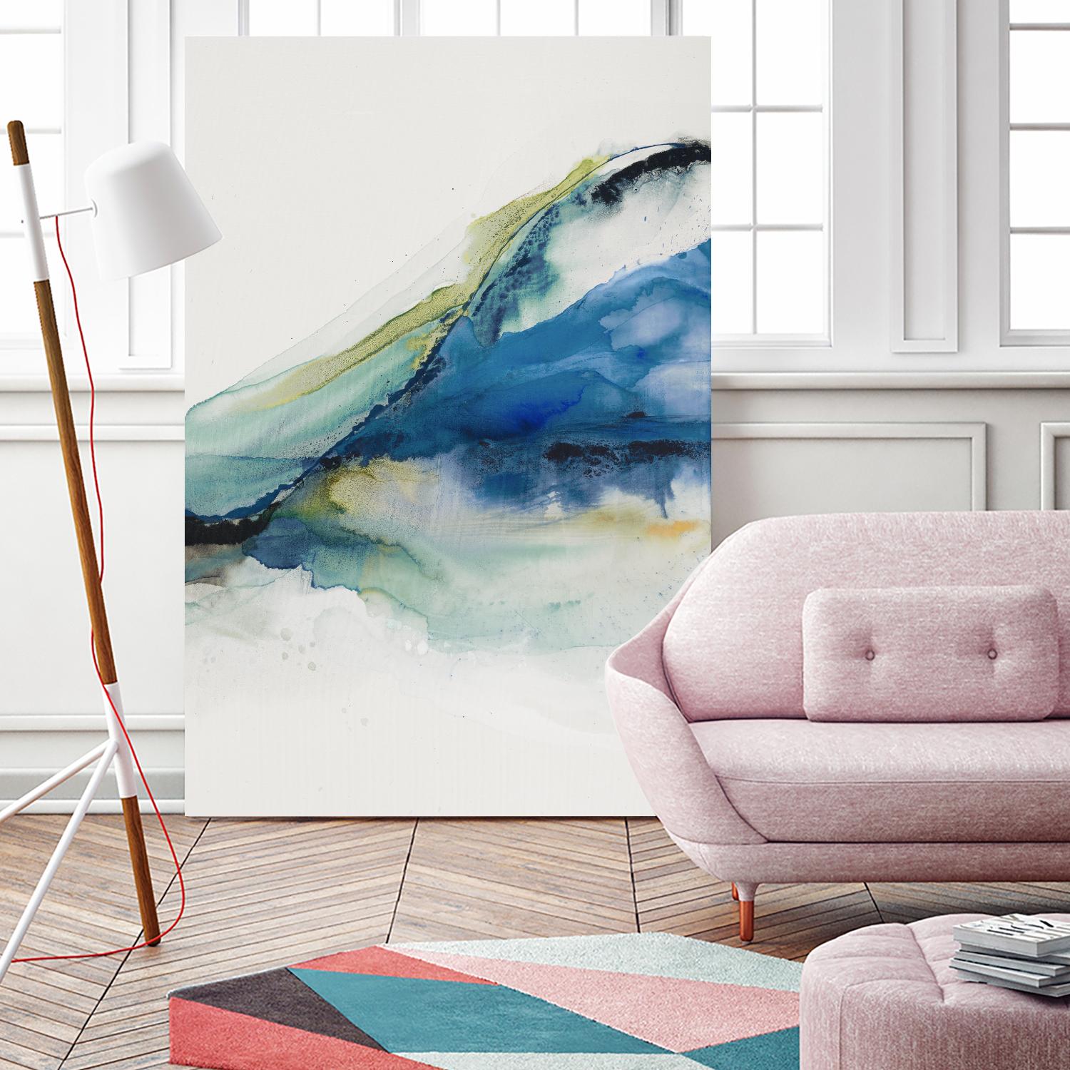 Abstract Terrain IV by Sisa Jasper on GIANT ART - green watercolour