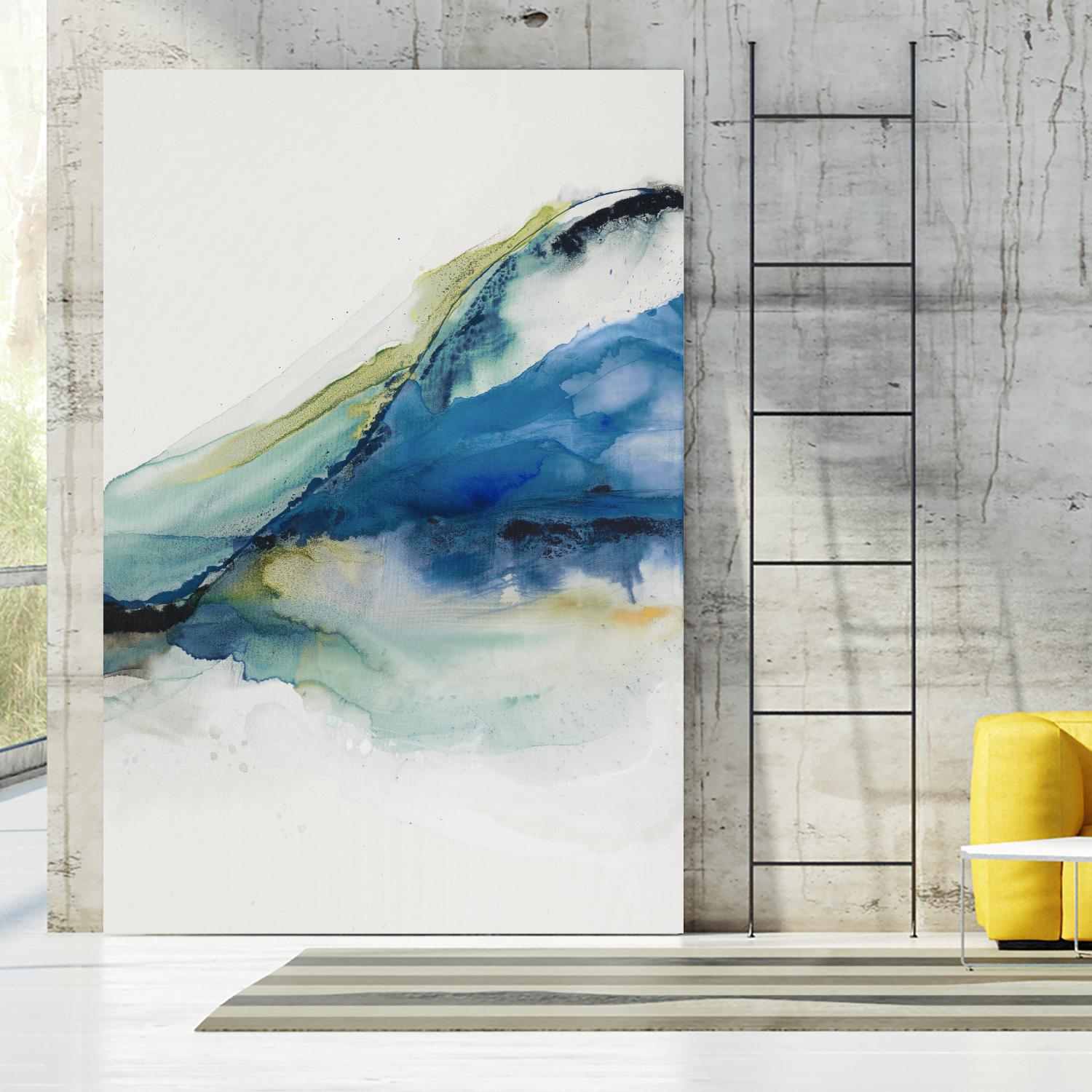 Abstract Terrain IV by Sisa Jasper on GIANT ART - green watercolour