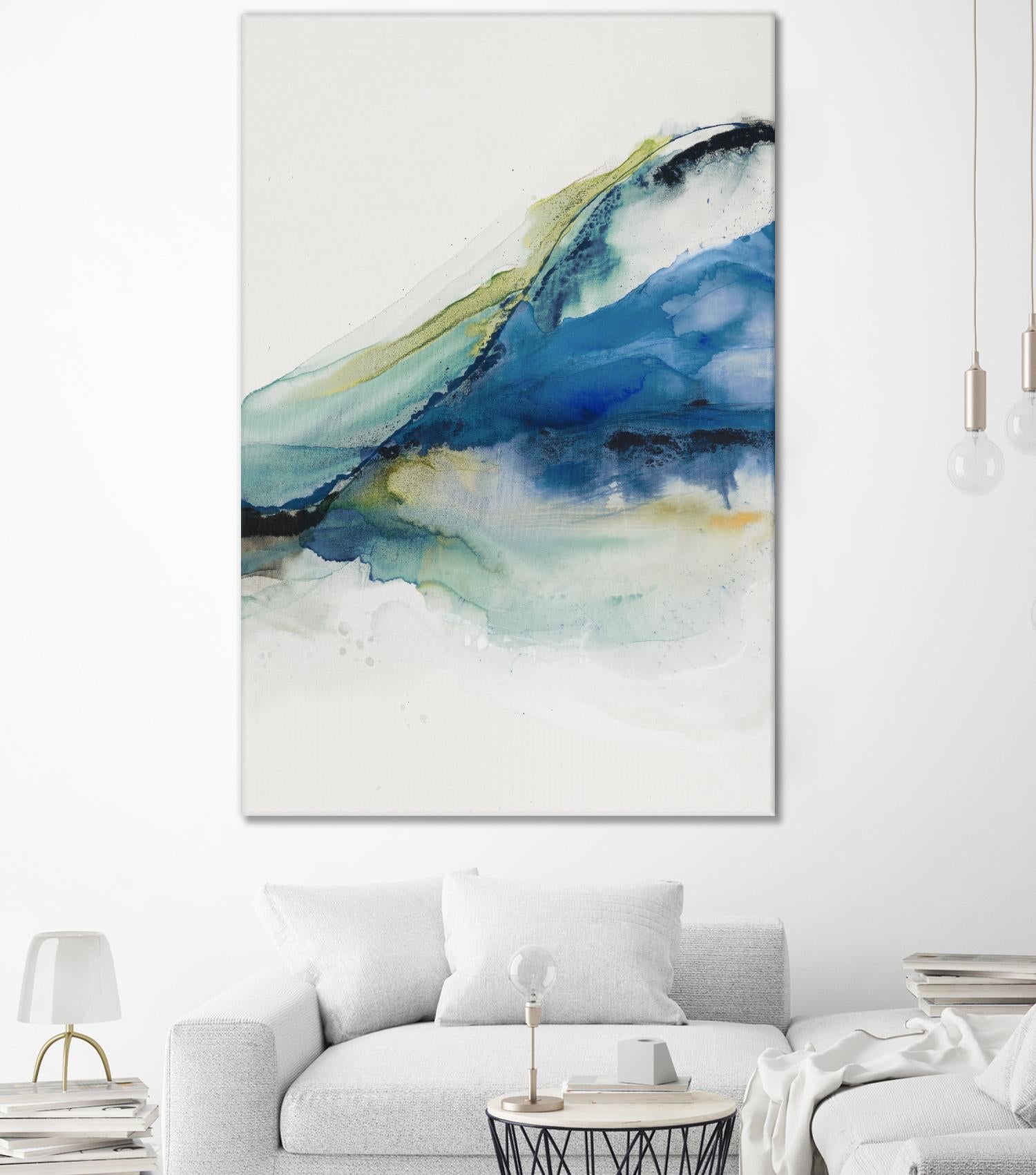 Abstract Terrain IV by Sisa Jasper on GIANT ART - green watercolour