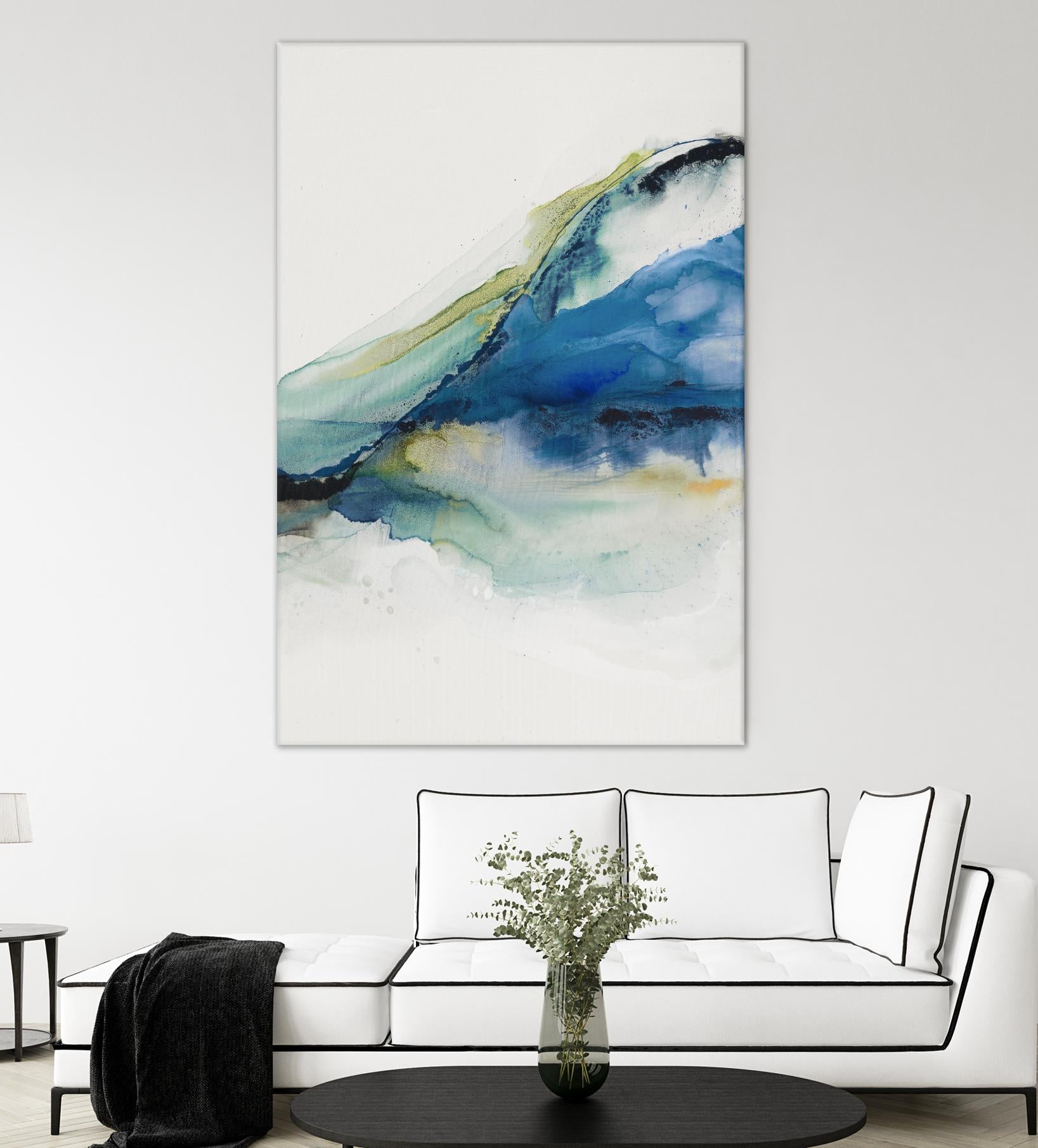 Abstract Terrain IV by Sisa Jasper on GIANT ART - green watercolour