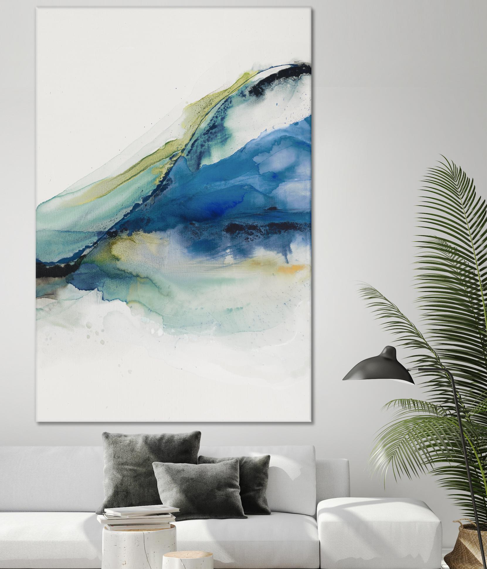 Abstract Terrain IV by Sisa Jasper on GIANT ART - green watercolour
