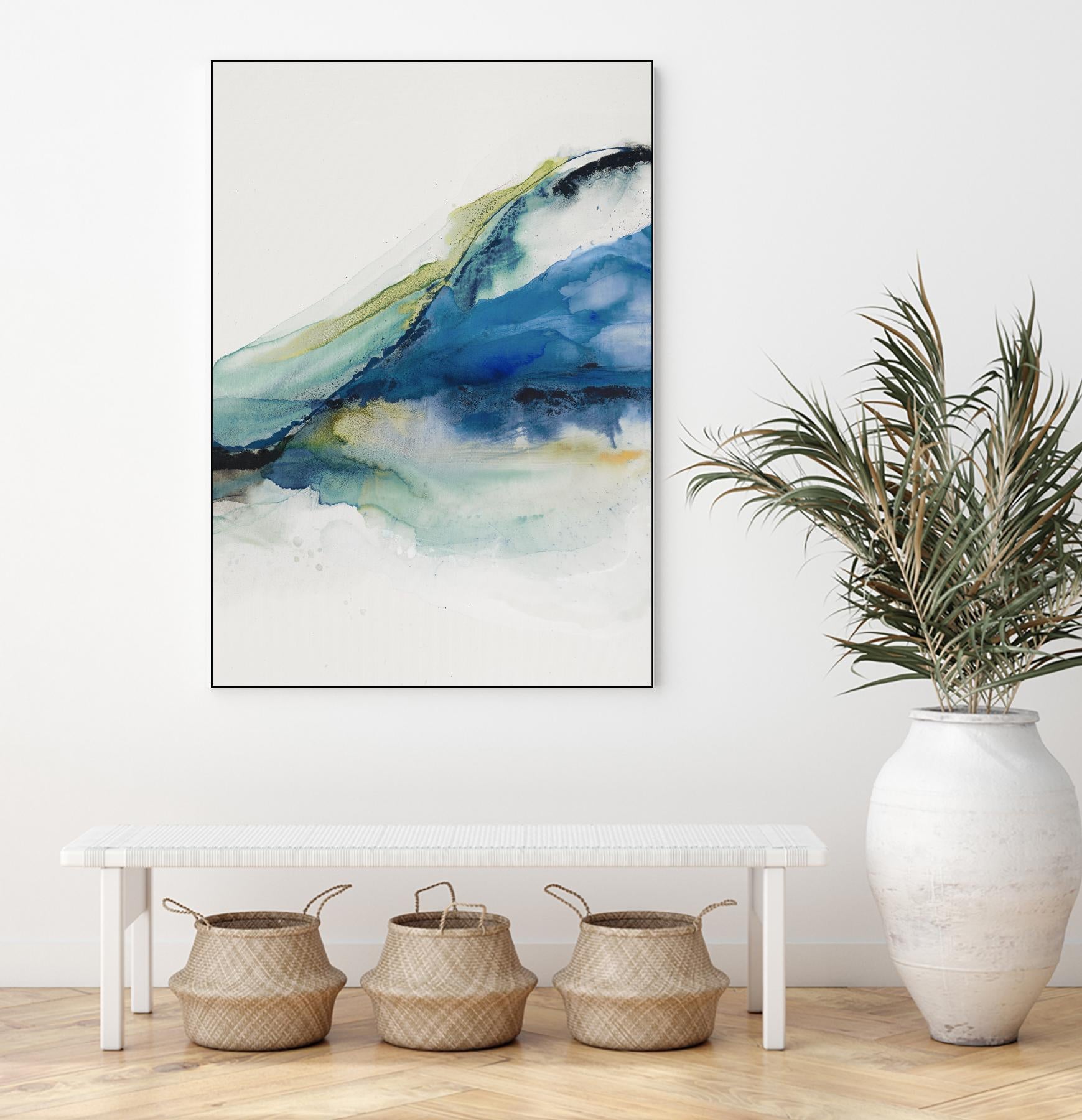 Abstract Terrain IV by Sisa Jasper on GIANT ART - green watercolour