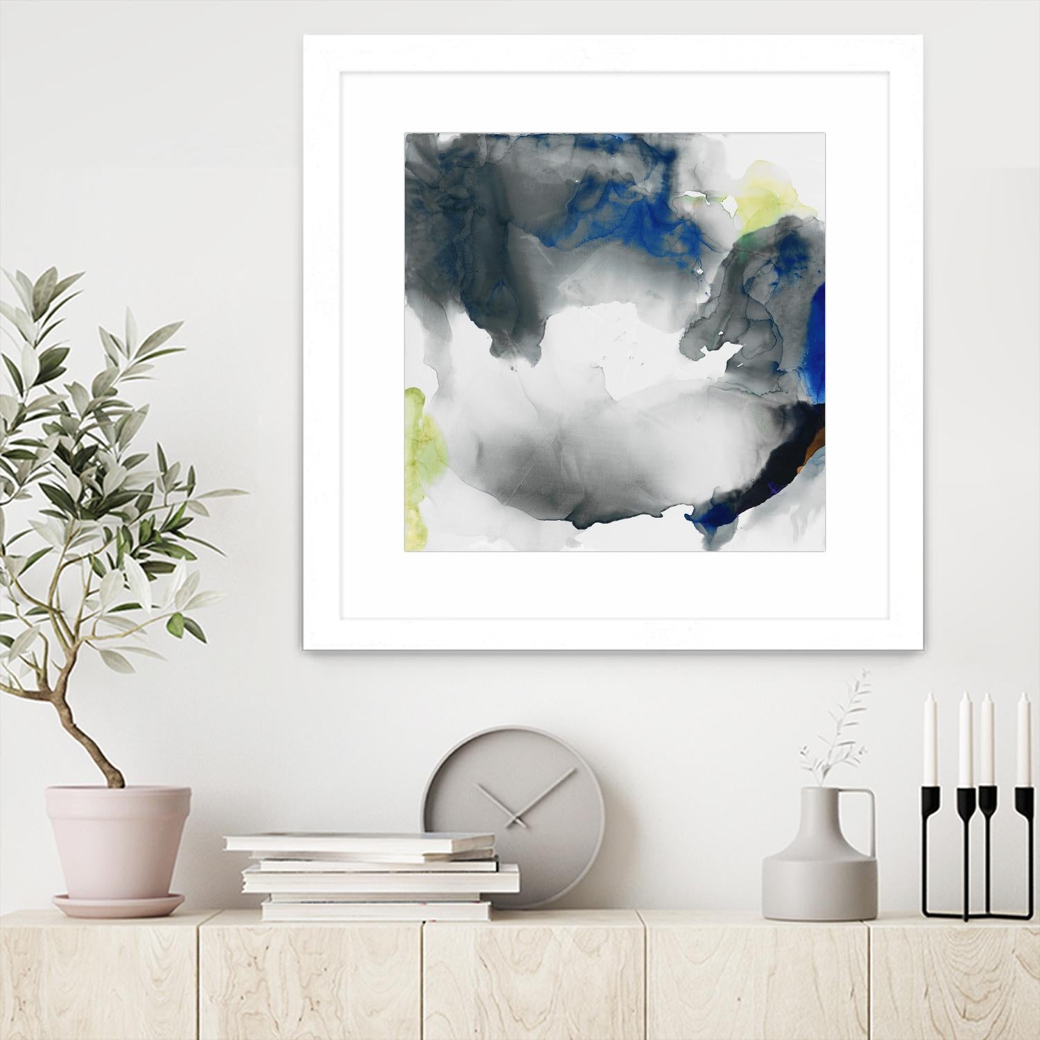 Ephemeral II by Sisa Jasper on GIANT ART - blue abstract