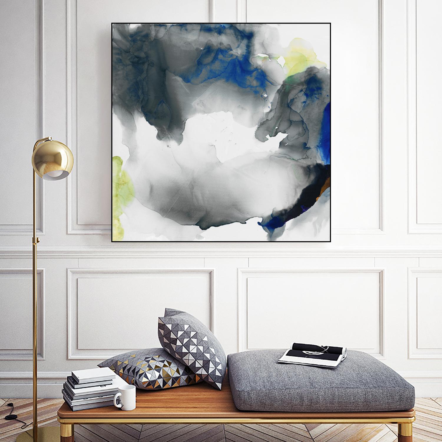 Ephemeral II by Sisa Jasper on GIANT ART - blue abstract