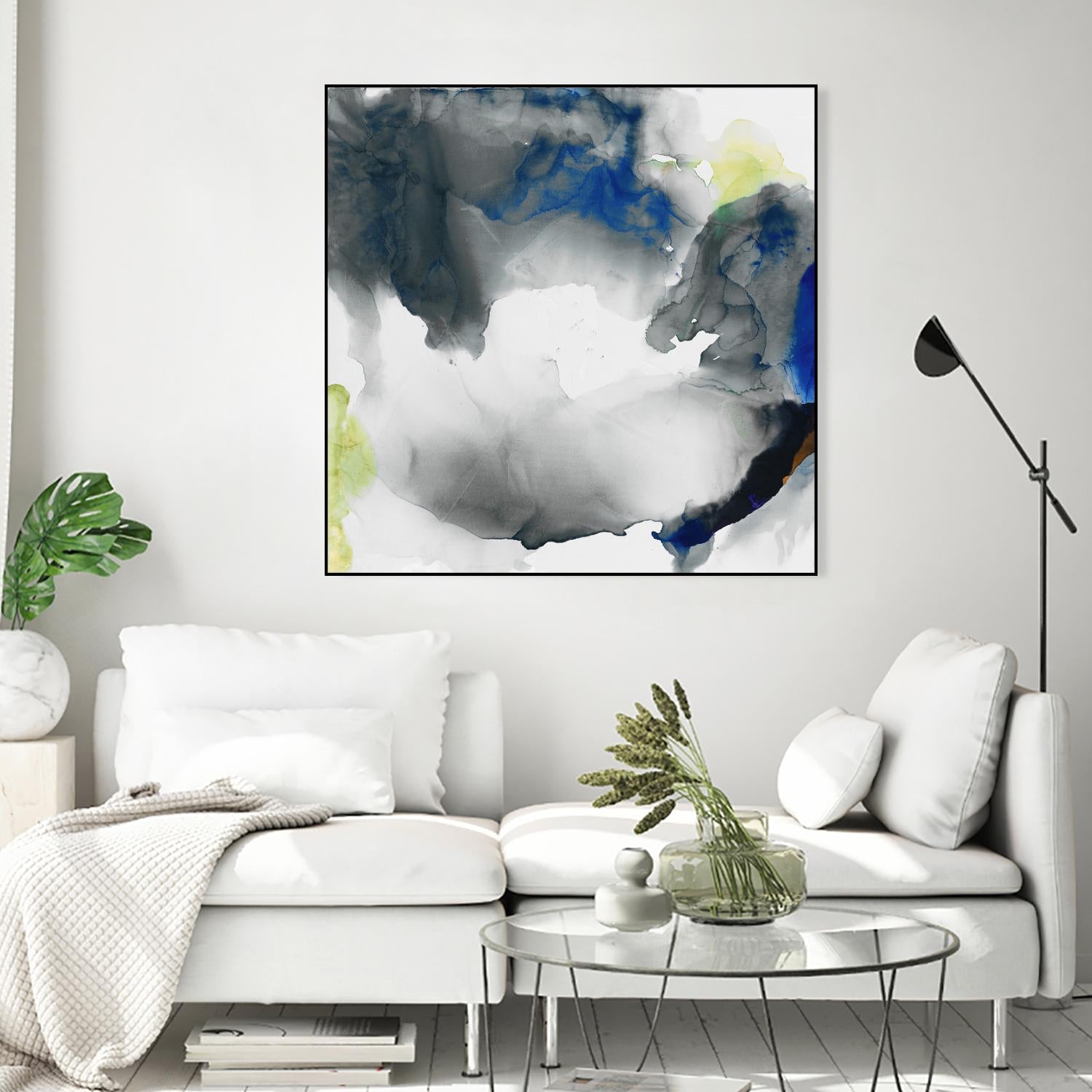 Ephemeral II by Sisa Jasper on GIANT ART - blue abstract