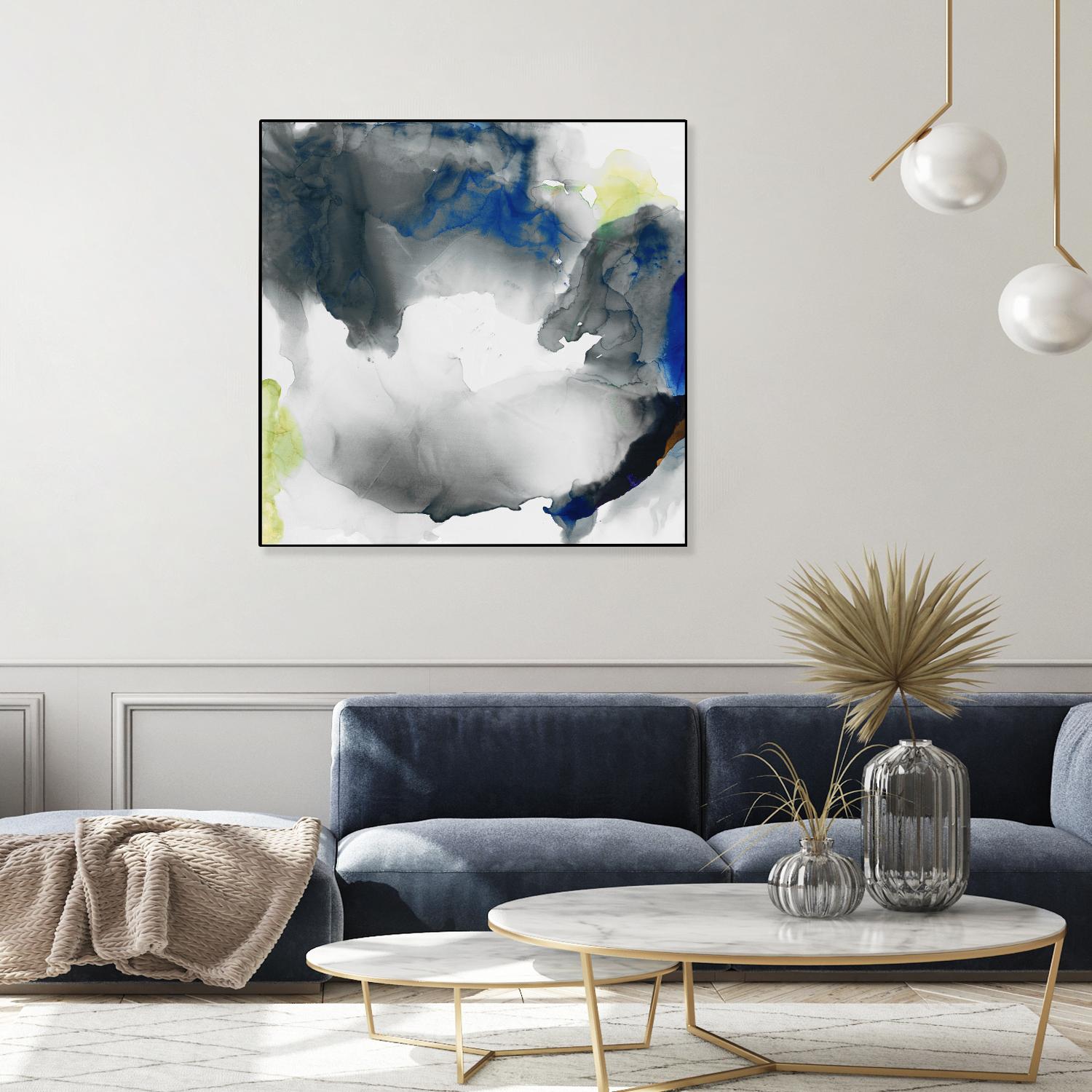 Ephemeral II by Sisa Jasper on GIANT ART - blue abstract