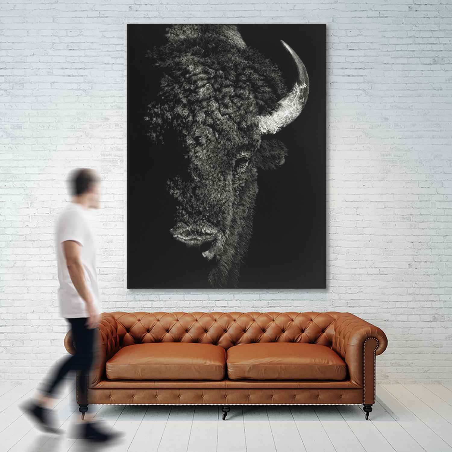 Black Glimpse I by Julie T. Chapman on GIANT ART - animals
