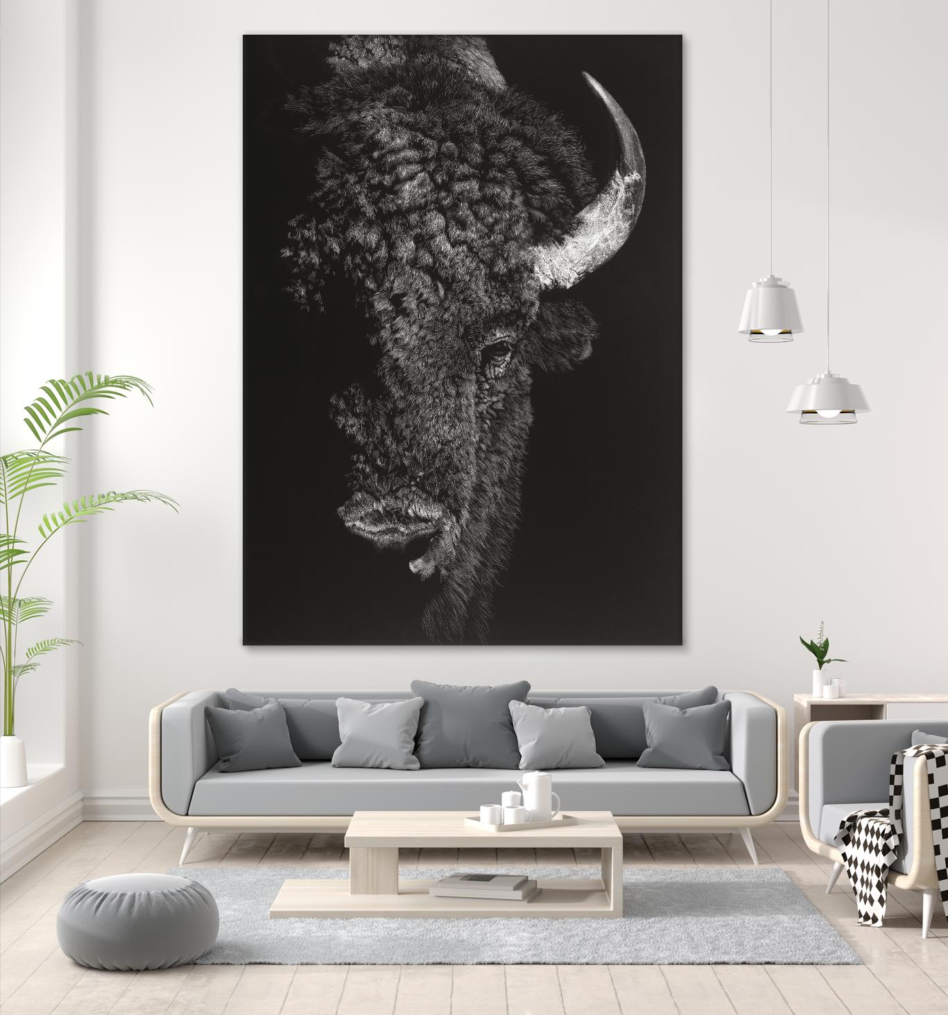 Black Glimpse I by Julie T. Chapman on GIANT ART - animals
