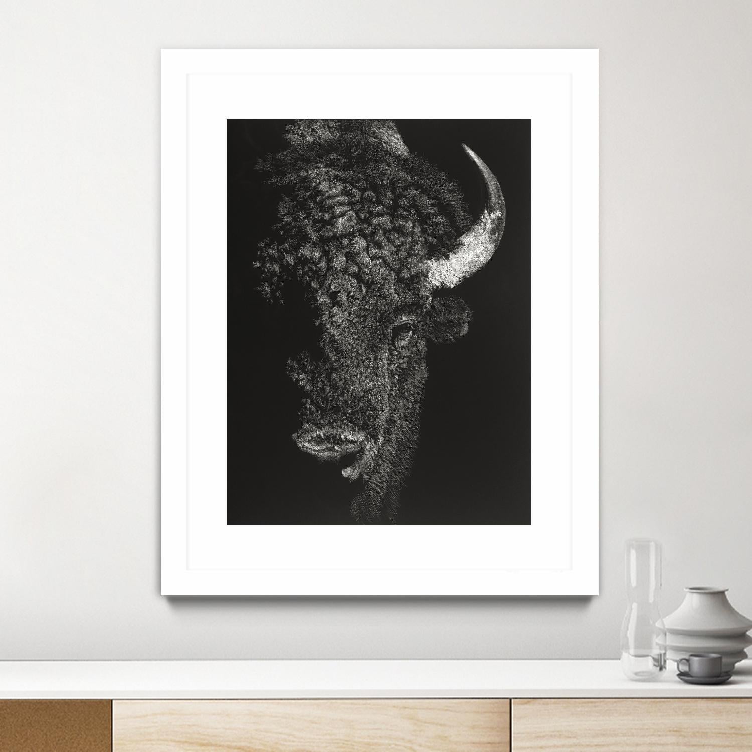 Black Glimpse I by Julie T. Chapman on GIANT ART - animals