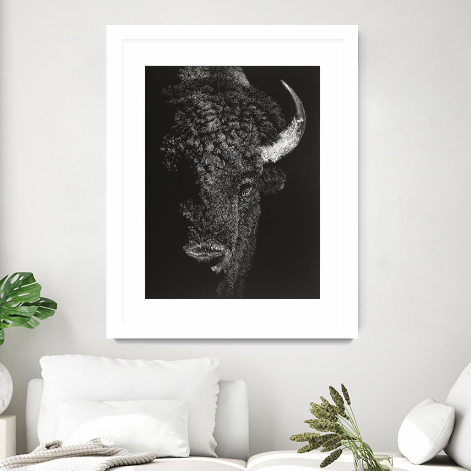 Black Glimpse I by Julie T. Chapman on GIANT ART - animals