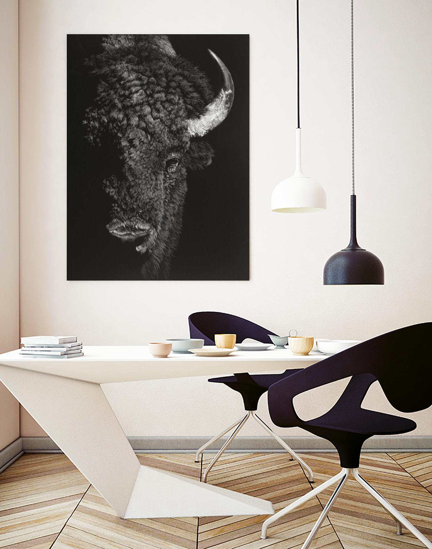 Black Glimpse I by Julie T. Chapman on GIANT ART - animals