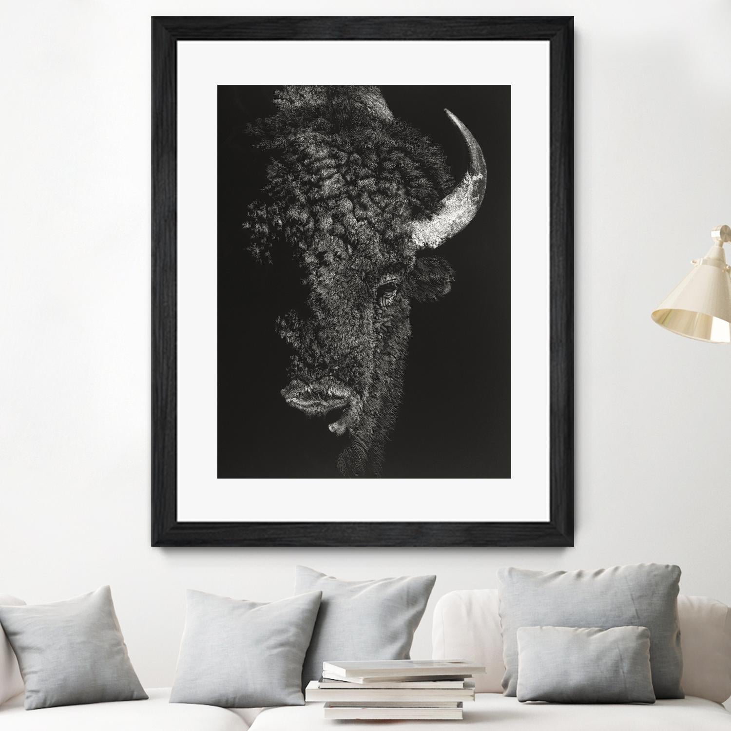 Black Glimpse I by Julie T. Chapman on GIANT ART - animals