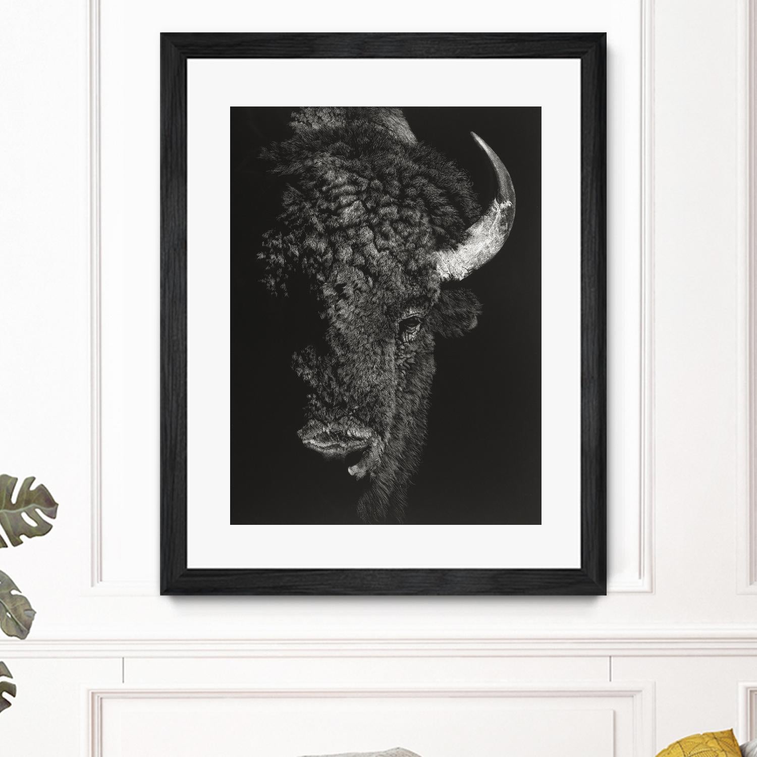 Black Glimpse I by Julie T. Chapman on GIANT ART - animals