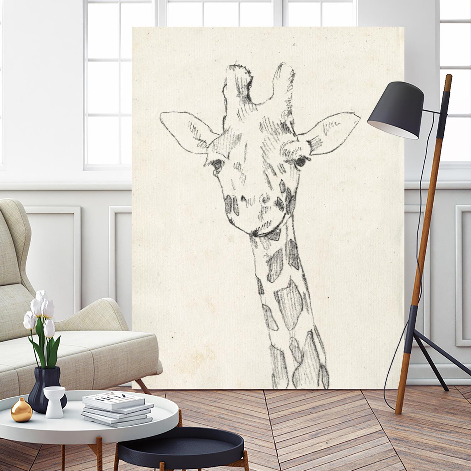 Giraffe Portrait II by Jennifer Goldberger on GIANT ART - animals