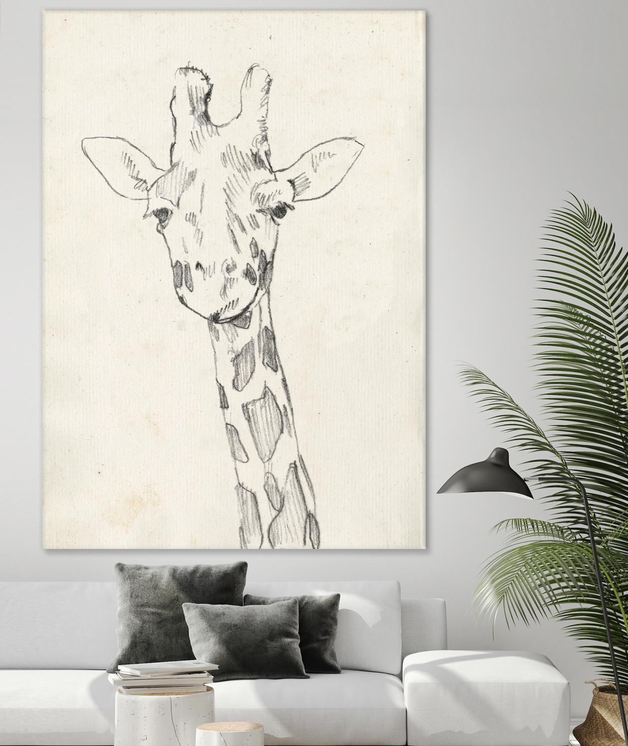 Giraffe Portrait II by Jennifer Goldberger on GIANT ART - animals