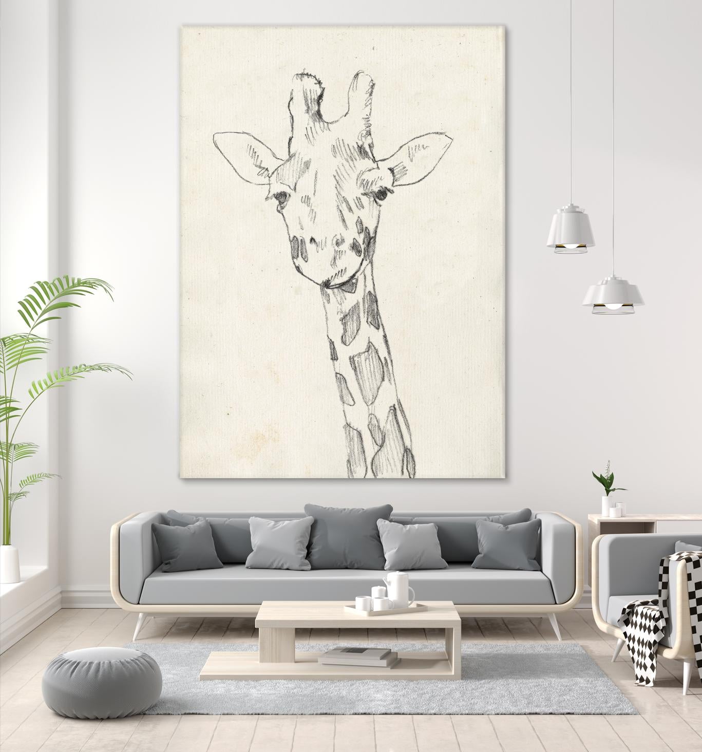 Giraffe Portrait II by Jennifer Goldberger on GIANT ART - animals