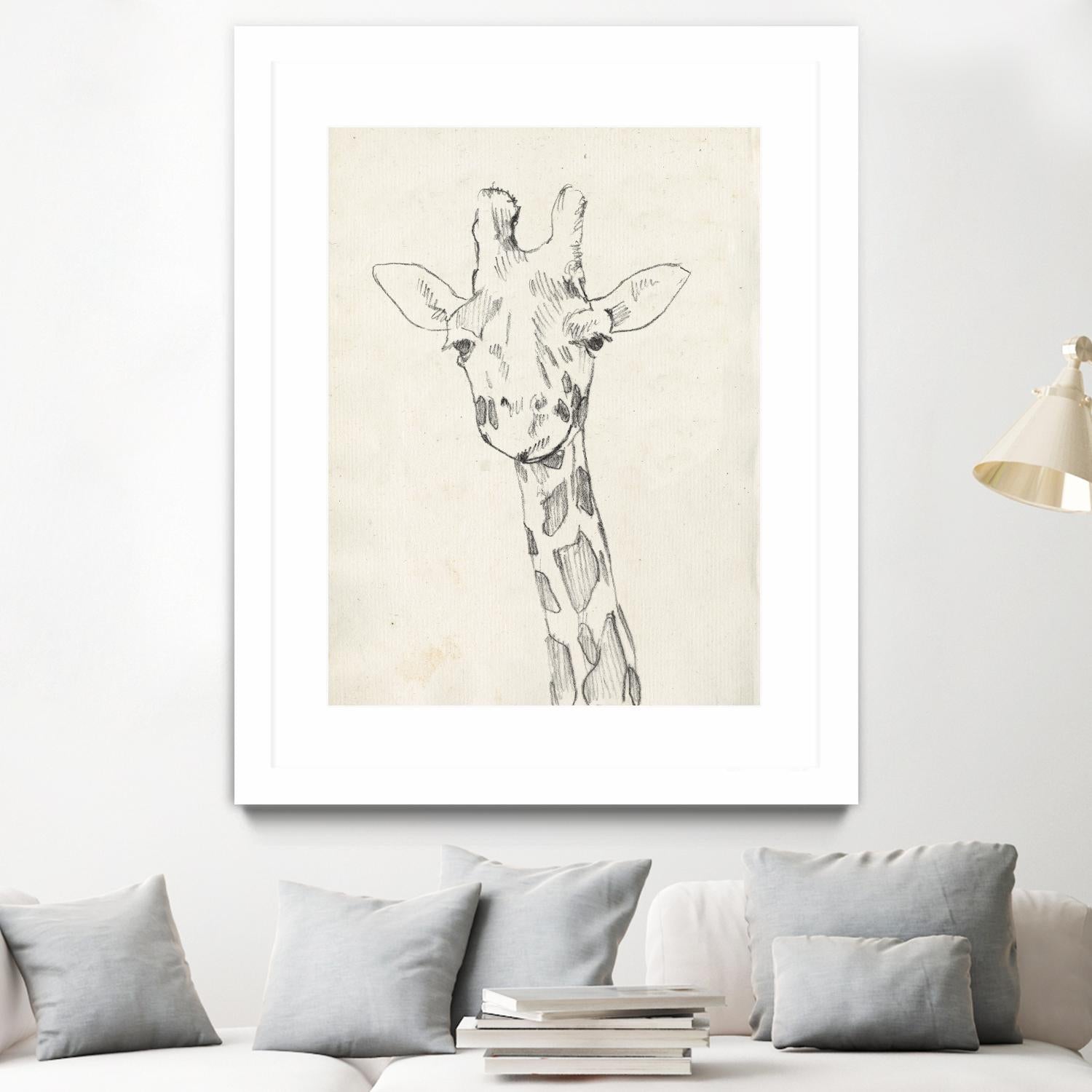 Giraffe Portrait II by Jennifer Goldberger on GIANT ART - animals
