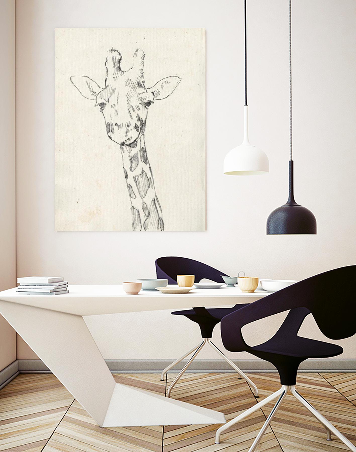Giraffe Portrait II by Jennifer Goldberger on GIANT ART - animals