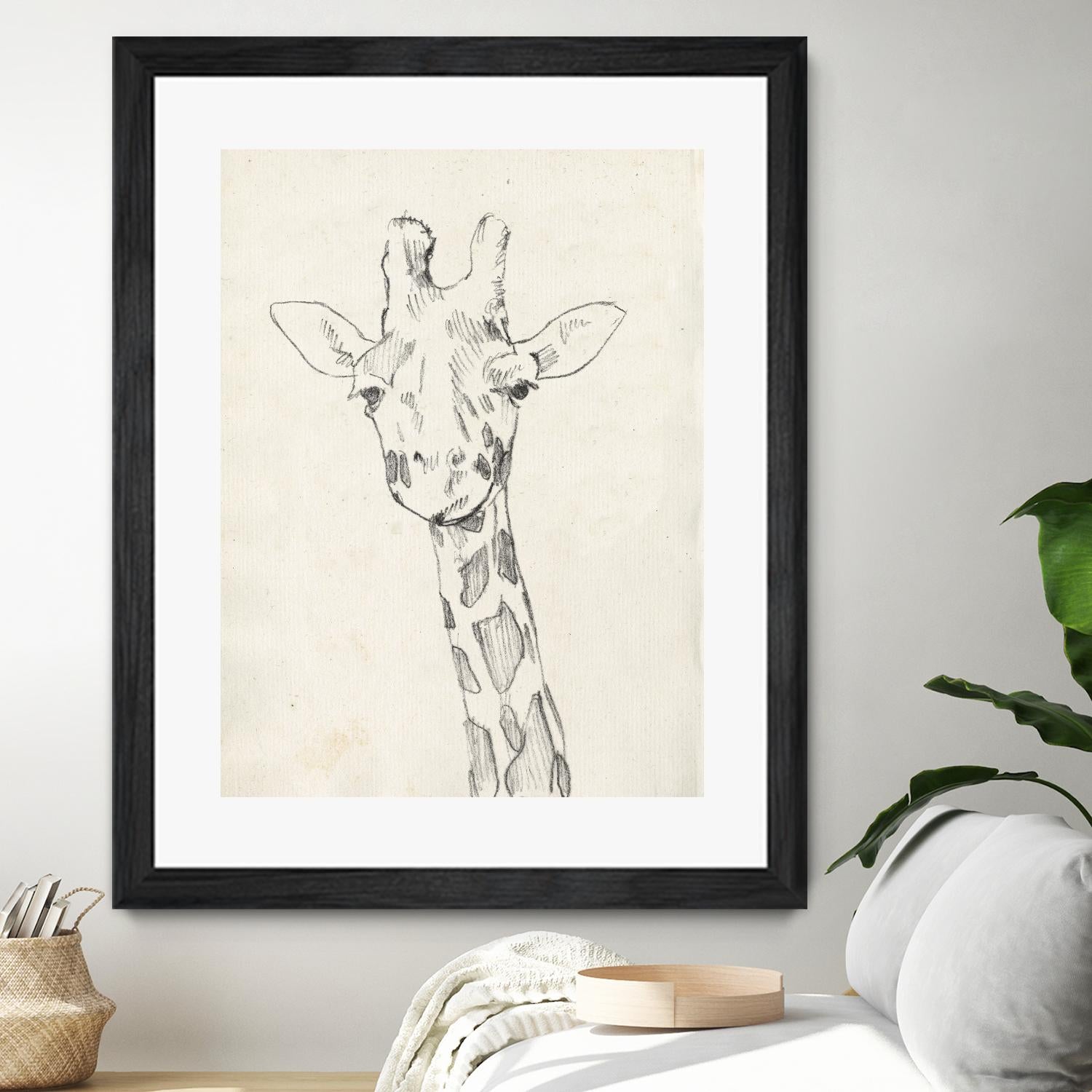 Giraffe Portrait II by Jennifer Goldberger on GIANT ART - animals