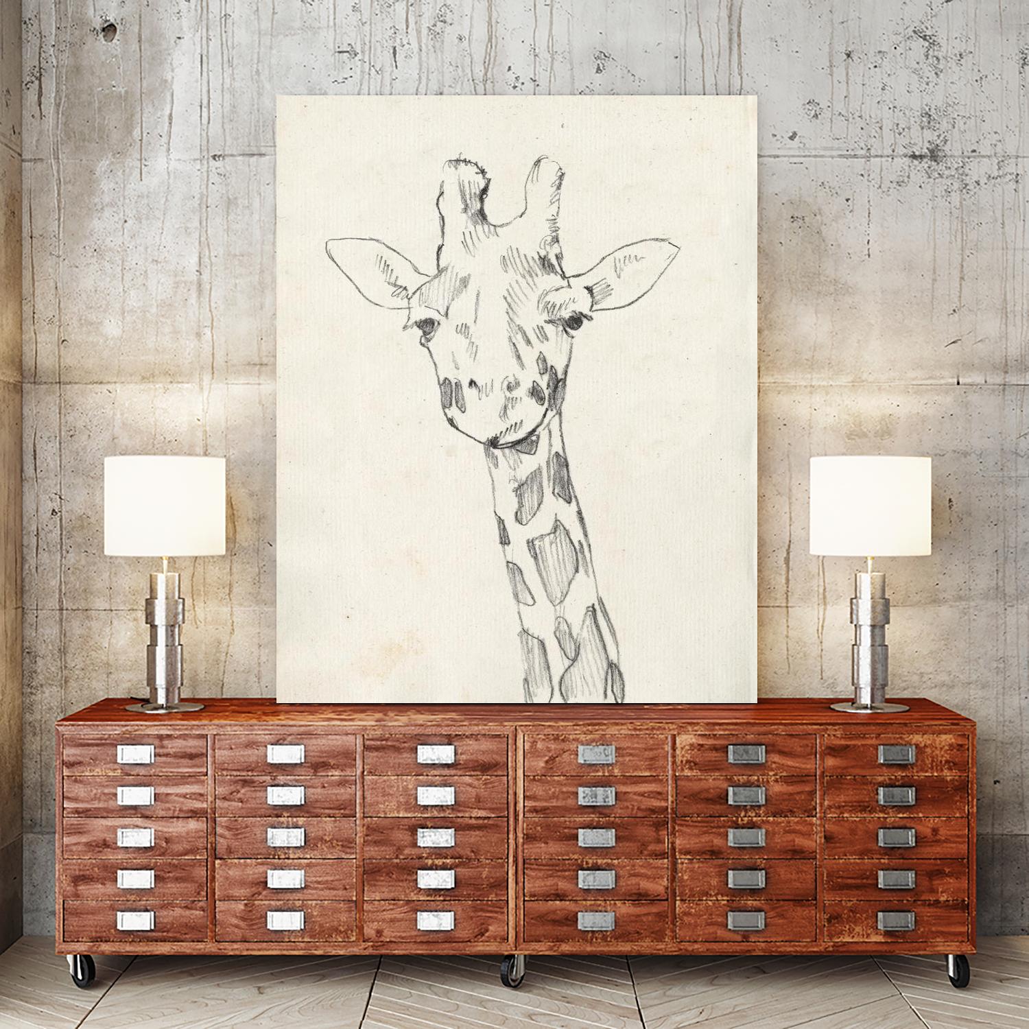Giraffe Portrait II by Jennifer Goldberger on GIANT ART - animals