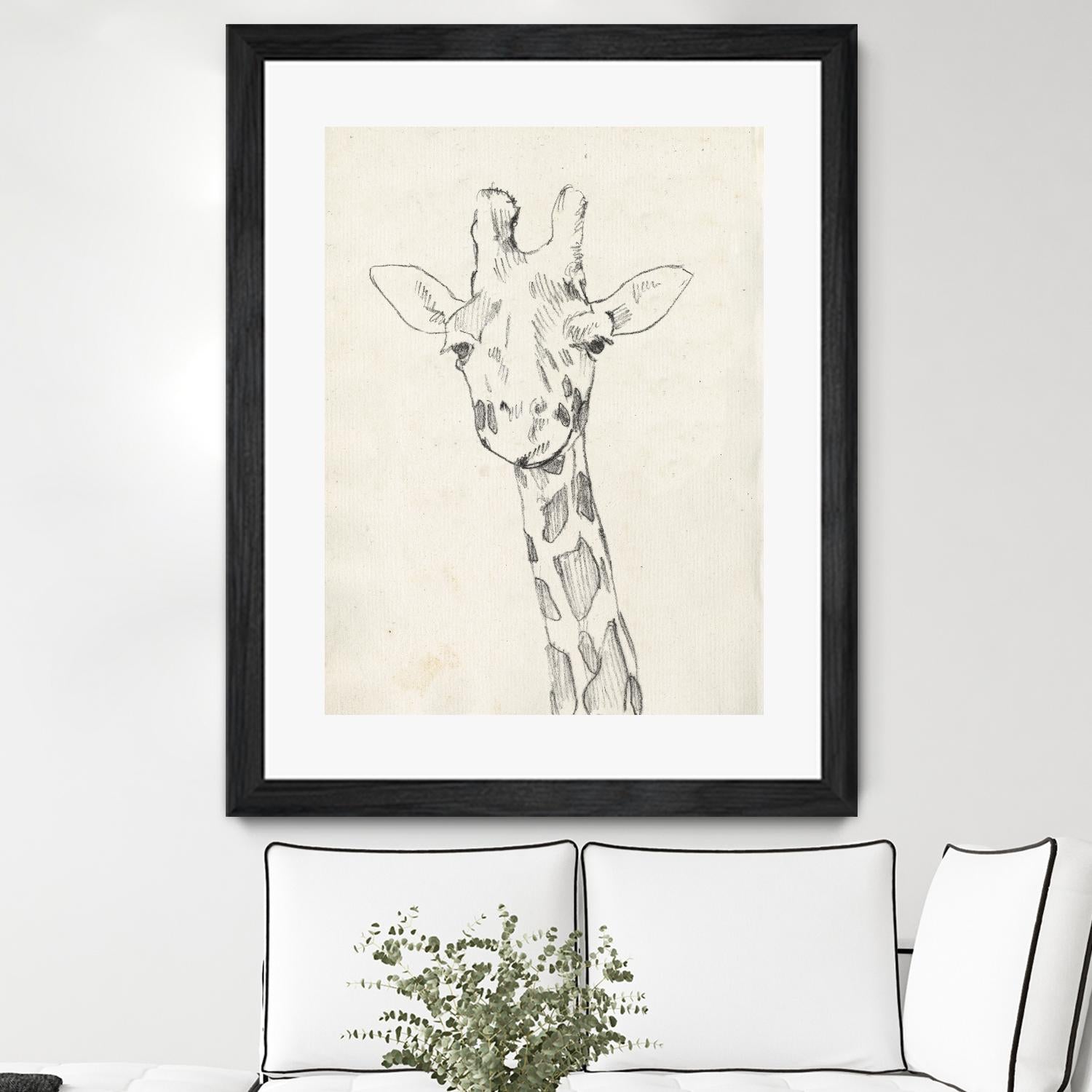 Giraffe Portrait II by Jennifer Goldberger on GIANT ART - animals