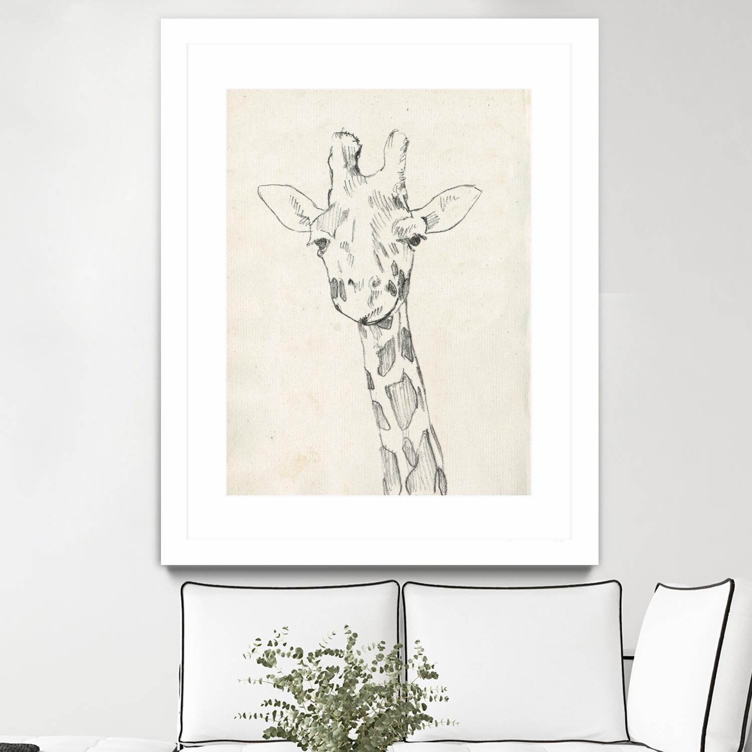 Giraffe Portrait II by Jennifer Goldberger on GIANT ART - animals