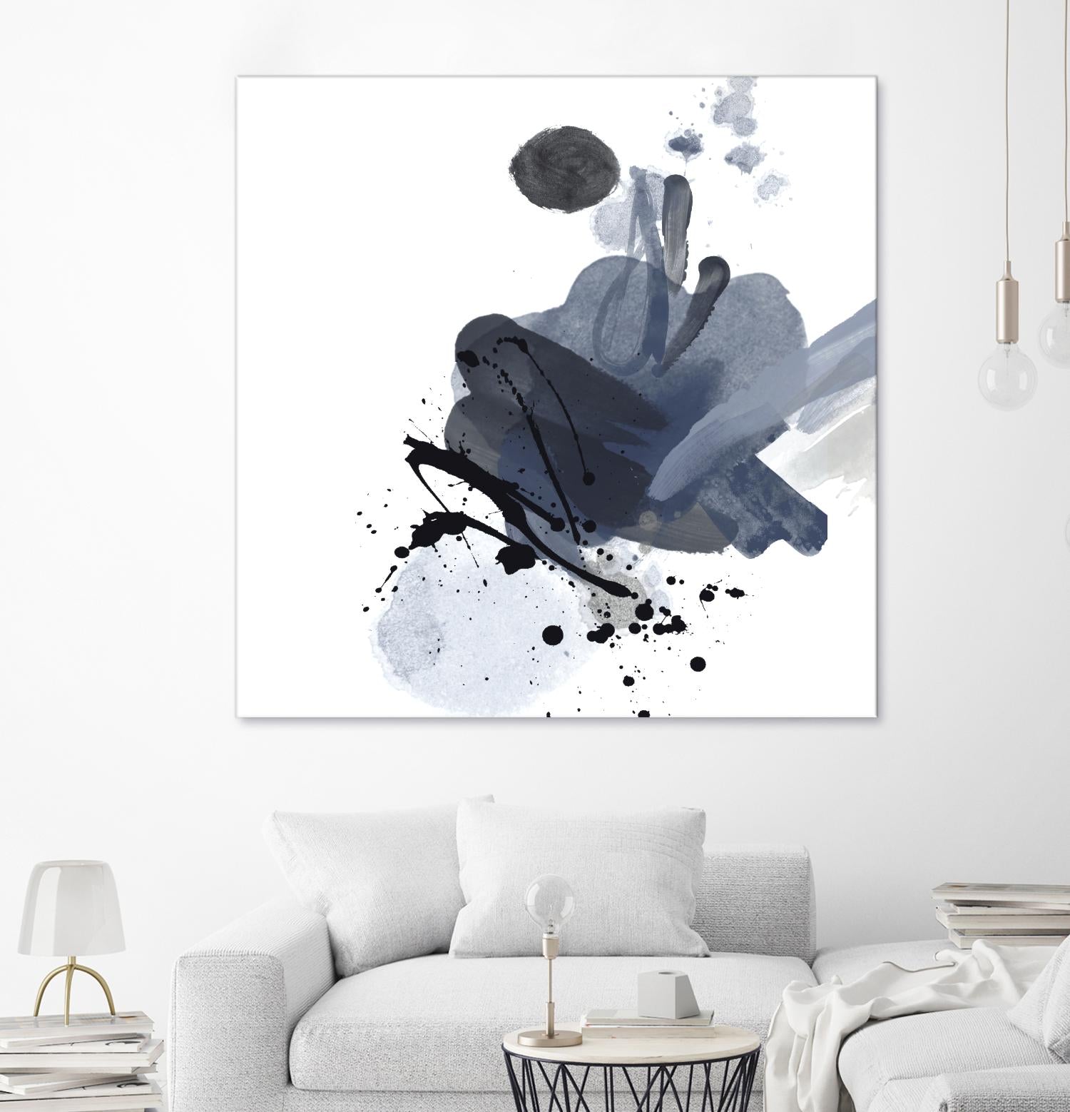 Blue & Black Splash I by Irena Orlov on GIANT ART - blue abstract