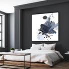 Blue & Black Splash I by Irena Orlov on GIANT ART - blue abstract