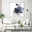 Blue & Black Splash I by Irena Orlov on GIANT ART - blue abstract