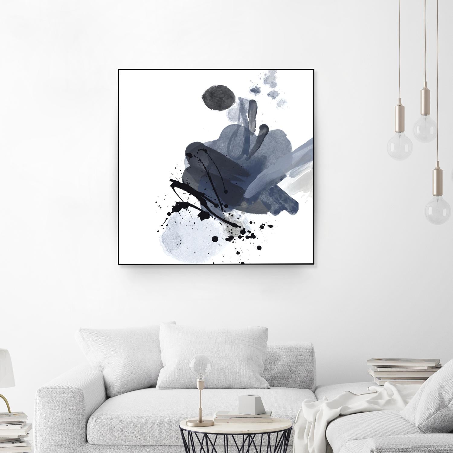 Blue & Black Splash I by Irena Orlov on GIANT ART - blue abstract