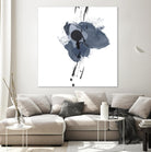 Blue & Black Splash II by Irena Orlov on GIANT ART - blue abstract
