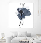 Blue & Black Splash II by Irena Orlov on GIANT ART - blue abstract