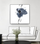 Blue & Black Splash II by Irena Orlov on GIANT ART - blue abstract