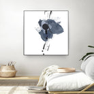 Blue & Black Splash II by Irena Orlov on GIANT ART - blue abstract