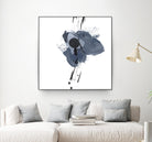 Blue & Black Splash II by Irena Orlov on GIANT ART - blue abstract