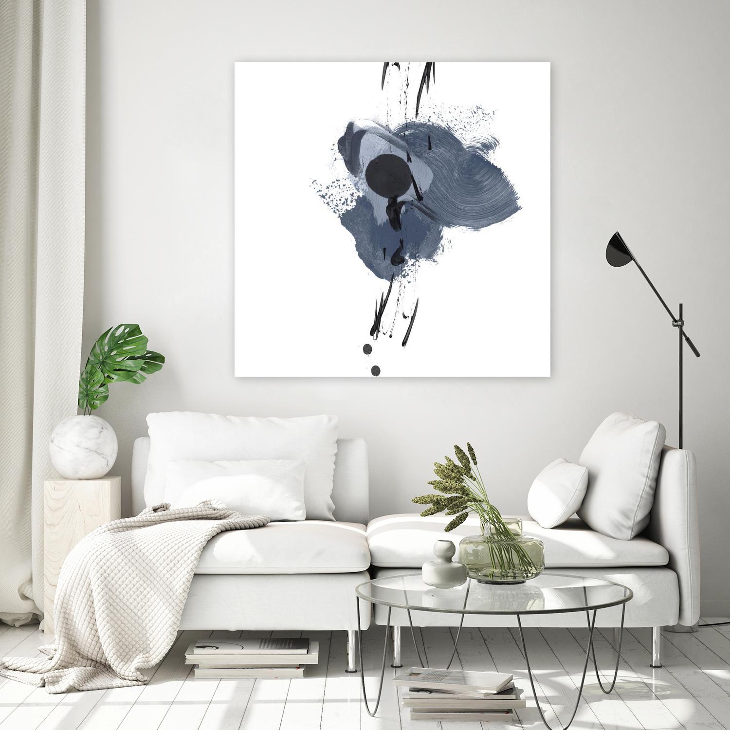 Blue & Black Splash II by Irena Orlov on GIANT ART - blue abstract