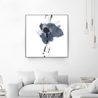 Blue & Black Splash II by Irena Orlov on GIANT ART - blue abstract