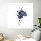 Blue & Black Splash II by Irena Orlov on GIANT ART - blue abstract